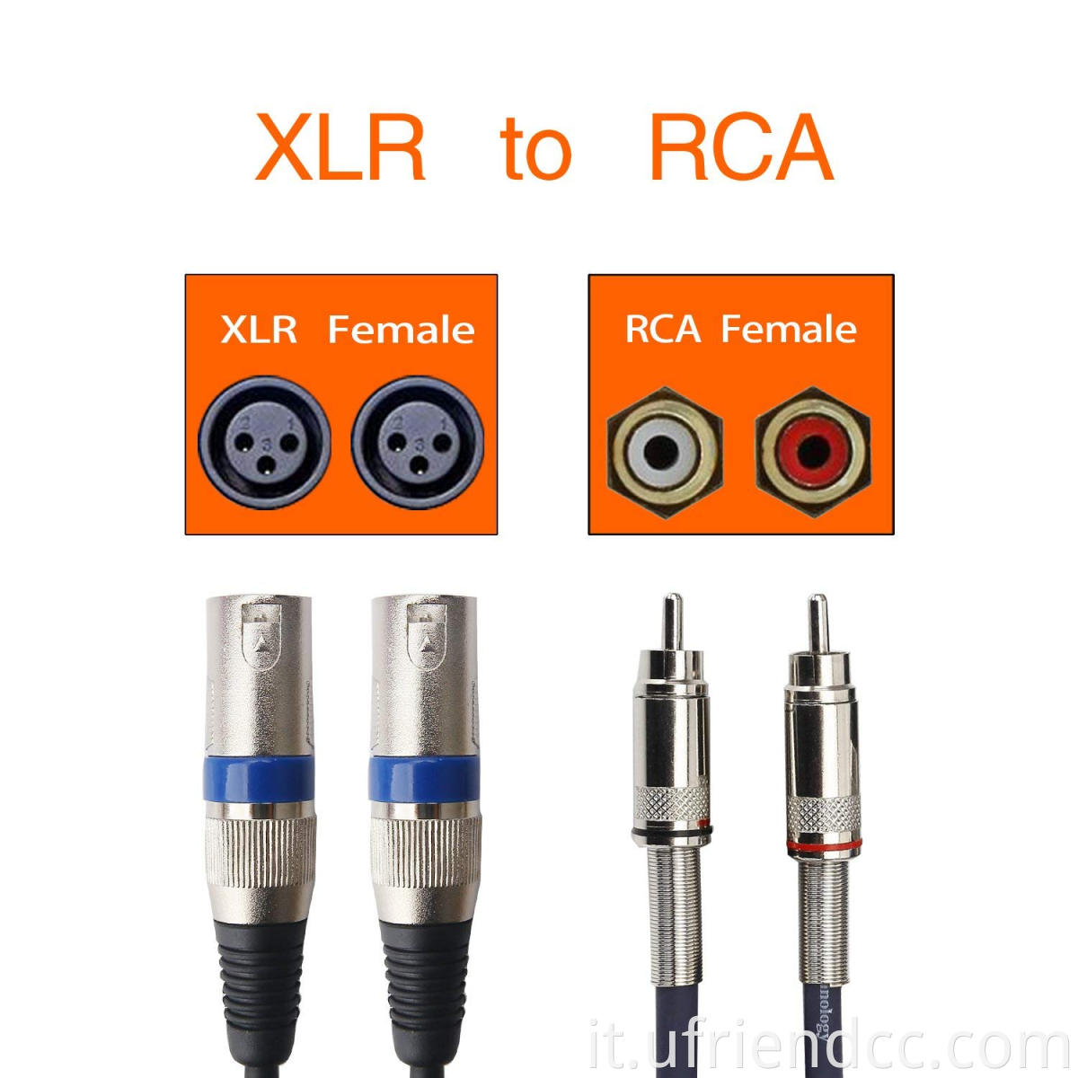 Cavi DMX Dual RCA a XLR Cavo maschile
